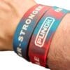 Siliconen armband rood-blauw 19mm Punok