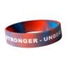 Punok rood-blauwe siliconen armband