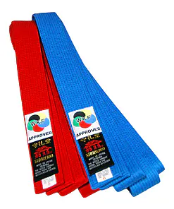 Shureido Kumite Rood of Blauw Katoenen Karate Wedstrijdriem - WKF