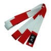 Rood met witte Kaiten karate riem
