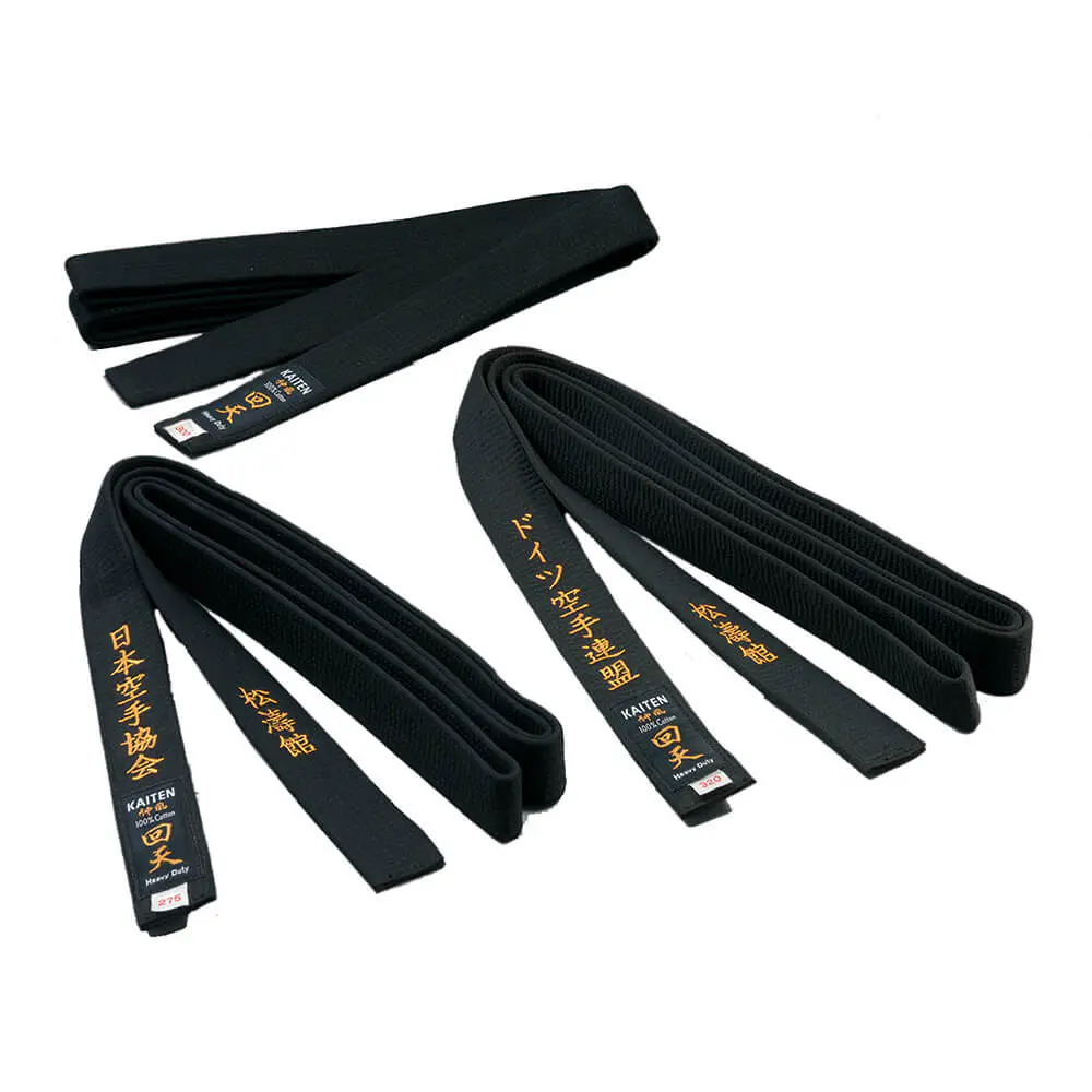 Kaiten zwarte katoenen riem