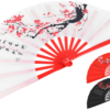 Éventail Tai Chi Tai Ji Shan Bambou – Motifs Fleurs de Cerisier