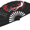 Éventail Tai Chi Tai Ji Shan Bambou – Motifs Fleurs de Cerisier noir