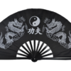 Éventail Tai Chi (Tai Ji Shan) Double Dragon – Sur Mesure noir