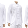Witte Tai Chi-top van viscose en katoen