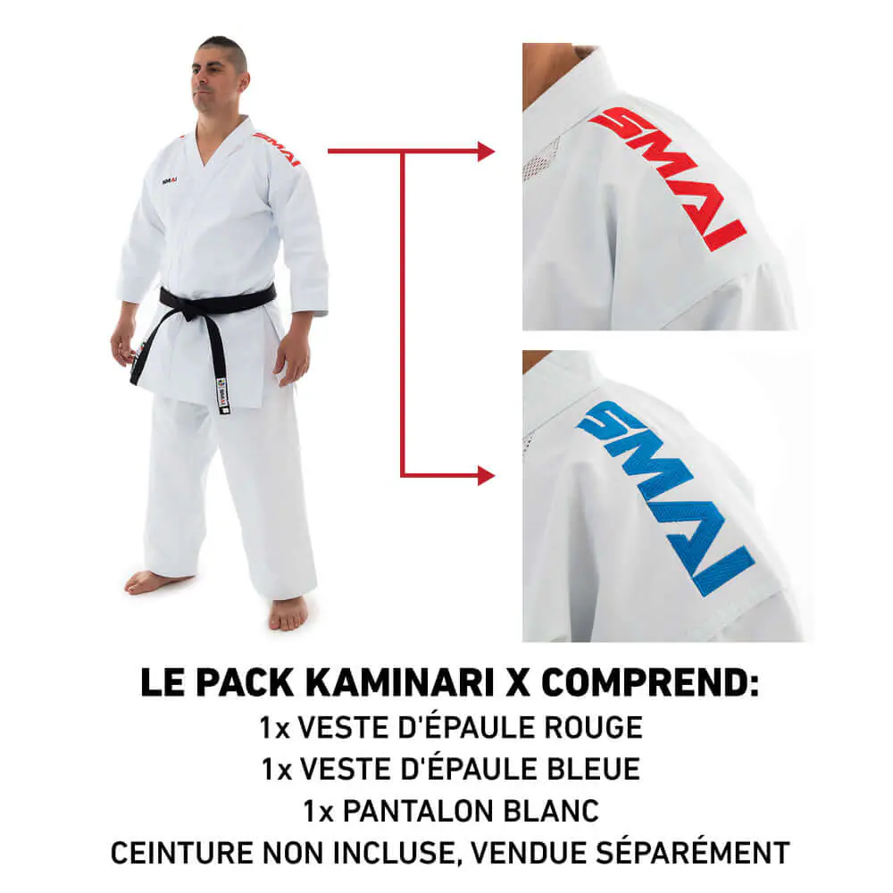 Kimono Kata KAMINARI X Pak SMAI - WKF 9 Kimono Kata KAMINARI X Pack SMAI