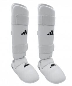 Adidas Karate scheen- en voetbeschermers - wit - WKF