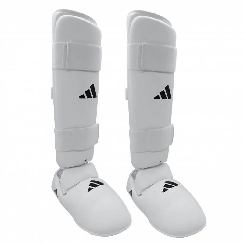 Adidas Karate scheen- en voetbeschermers - wit - WKF