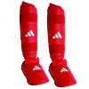 Adidas Karate scheen- en voetbeschermers - rood - WKF