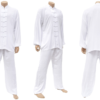 Witte Tai Chi-outfit van viscose en katoen