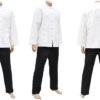 Traditionele Tangzhuang-outfit met lange mouwen van wit katoen