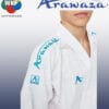 Kimono Arawaza Kumite Deluxe Evo Premier League rood/blauw WKF 12 Arawaza