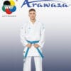 Kimono Arawaza Kumite Deluxe Evo Premier League rood/blauw WKF 9 Arawaza