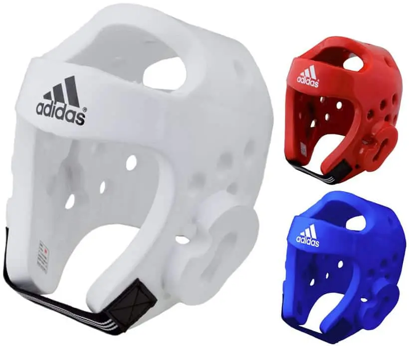 Adidas Karate Trainingshelm Wit Blauw of Rood