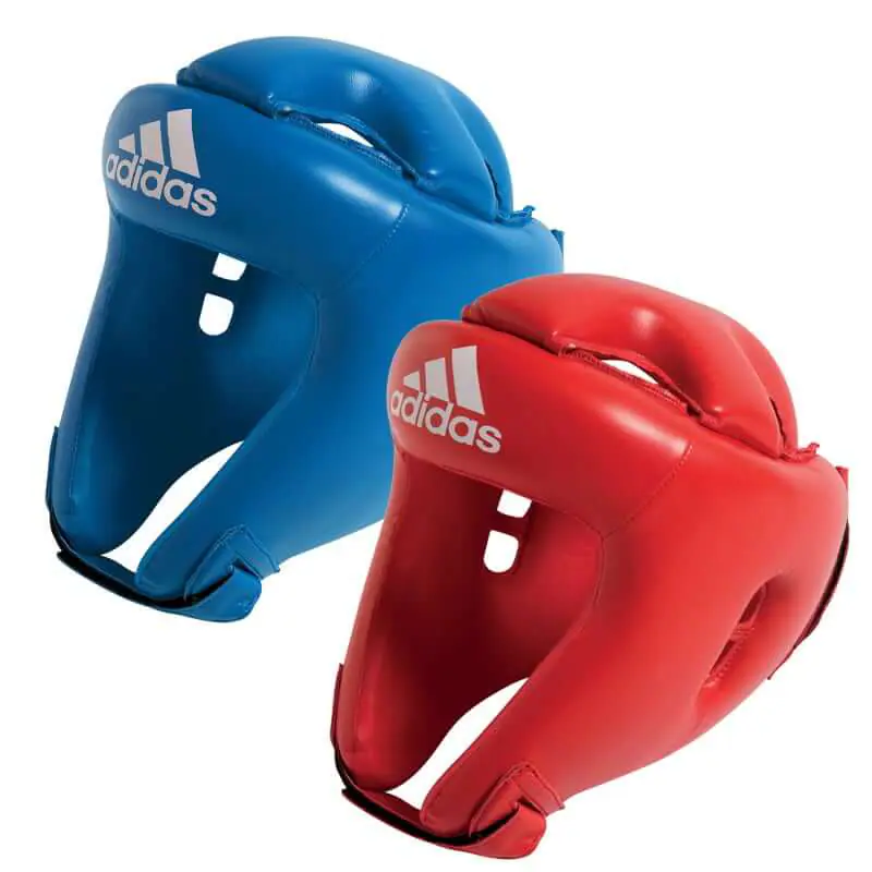 Adidas voorgevormde bokshelm blauw of rood