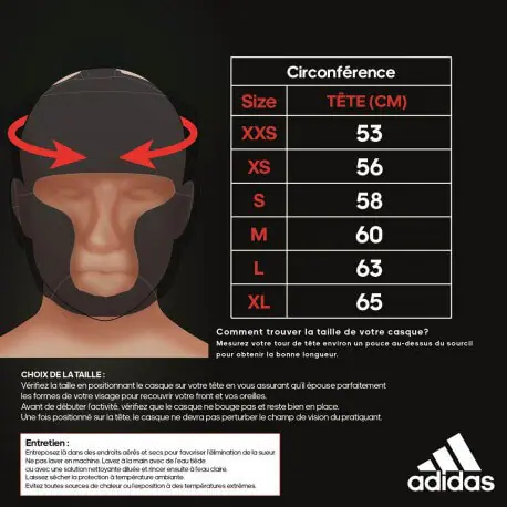 Adidas Amateur Wedstrijdbokshelm blauw of rood