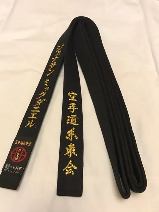 Hirota zwarte karateband 100% katoen