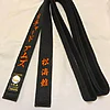 Hirota Satijn karate zwarte band topkwaliteit