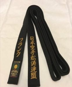 Hirota YOHACHI Karate zwarte band 100% katoen - Extra large