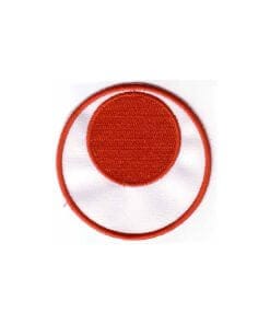 Geborduurde badge in karatestijl