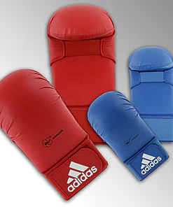 Karate handschoenen Adidas-karate-wkf-rood-blauw