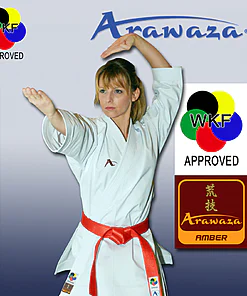 Kimono Arawaza AMBER Evolution voor Kata - WKF goedgekeurd - GOLD EDITION - Maat 175