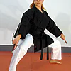 Karategi Kamikaze BASIC ZWART kimonojasje voor karate - Zwart