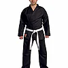 Karategi Traditioneel Zwart Kwon 8oz gezicht karategi