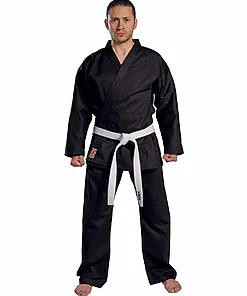 Karategi Traditioneel Zwart Kwon 8oz gezicht karategi