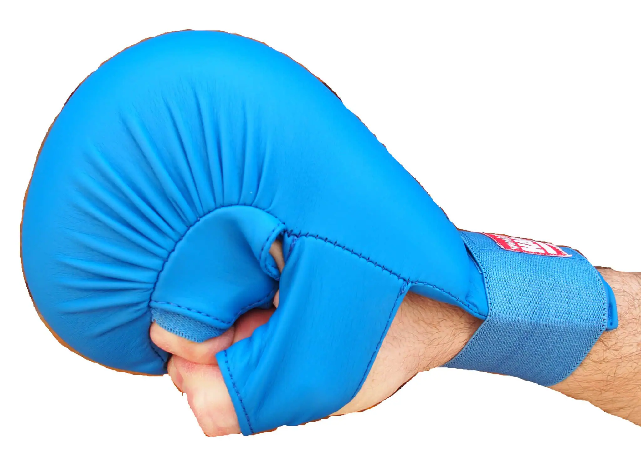 Kamikaze Karate handschoenen met duimen - blauw of rood - Afbeelding 3