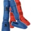 Budo Fight Karate scheen- en voetbeschermers - blauw of rood afneembaar-rood of blauw