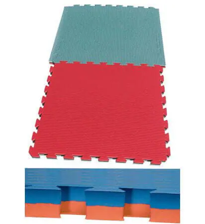 Omkeerbaar puzzel vloerkleed Budo Fight 100x100x4cm