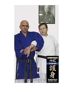 GOSHIN Kamikaze kimono jack - Blauw-arm-clef